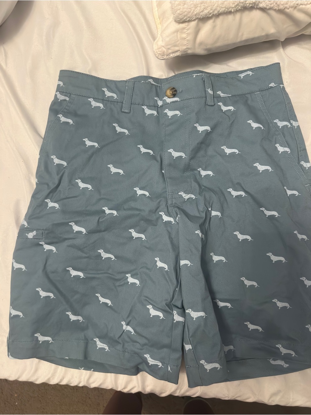 Men's Blue Dog-Print Performance Shorts